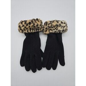 Berkshire Fashion Faux Leopard Fur & Fleece  Gloves Women's One Siz Fits Most
